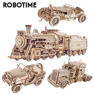 DIY 3D Wooden Puzzle Kits – Cars, Trains, Trucks!