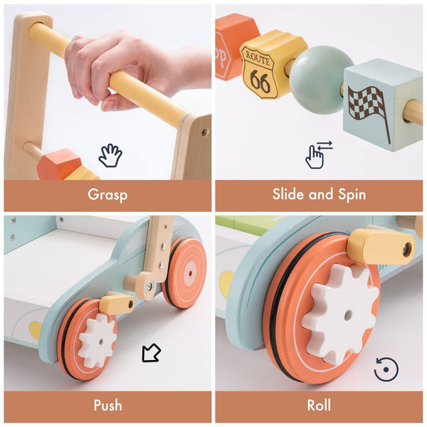 Multifunctional Wooden Baby Walker