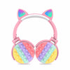 Cute Cat Push Pop Headphones For Kids