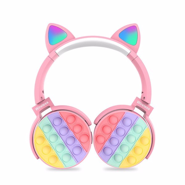 Cute Cat Push Pop Headphones For Kids