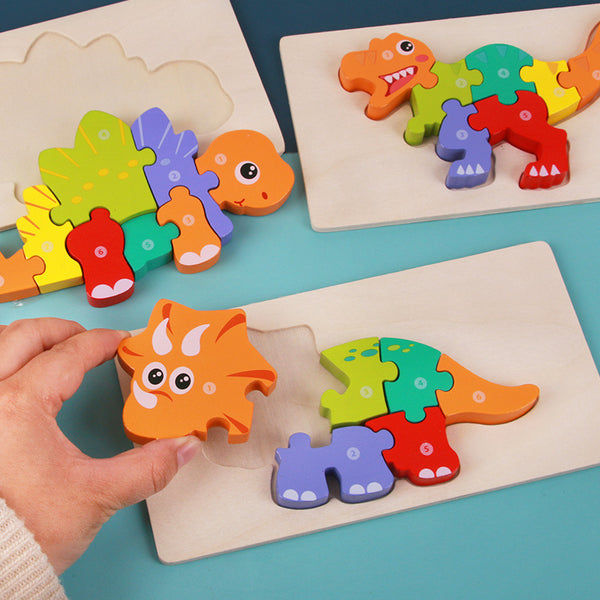 Montessori Wooden Dinosaur Blocks!